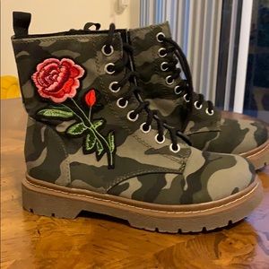 Doc Martens inspired camo combat boot